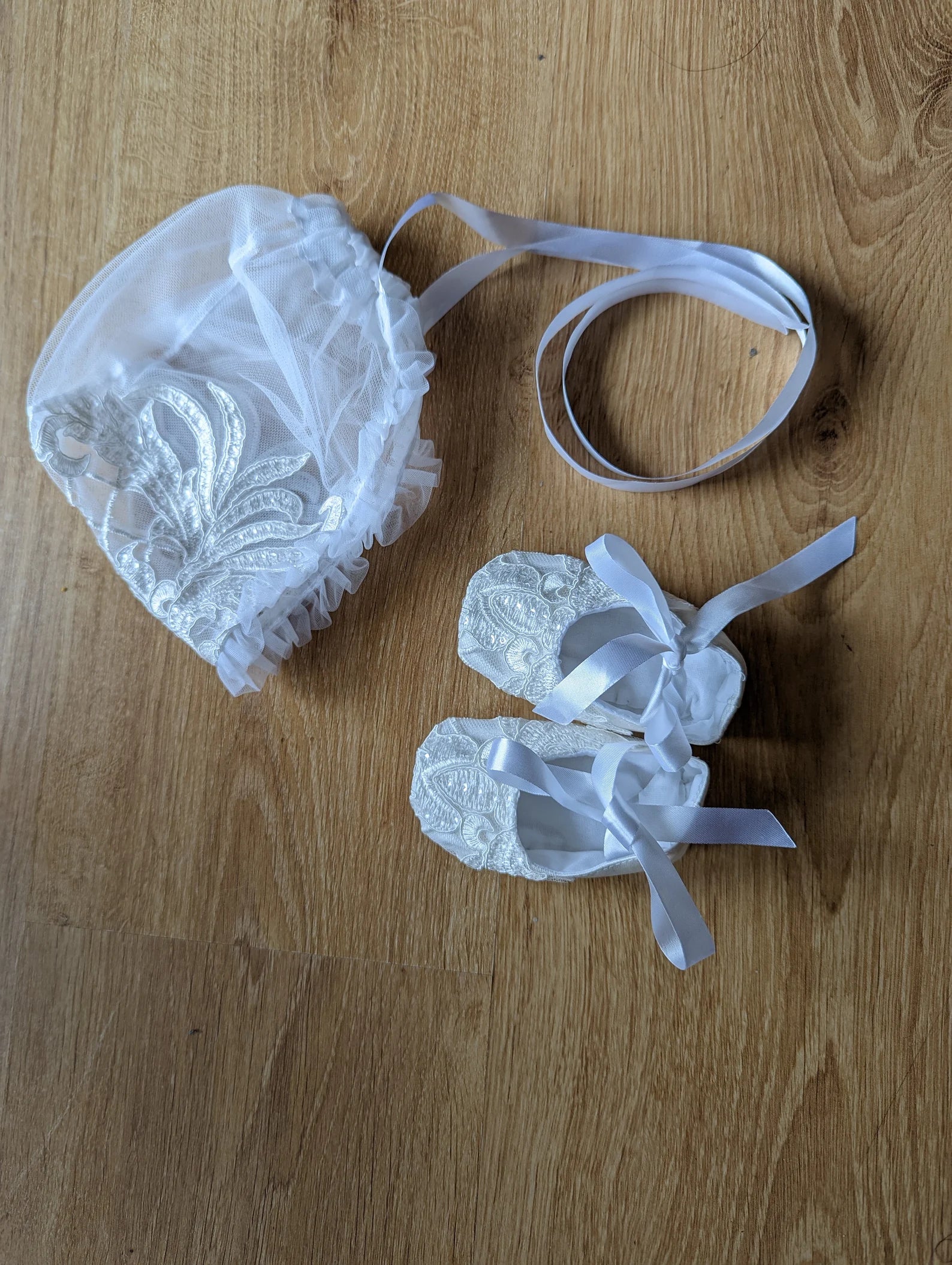 Luxury Couture Baby Baptism  Heirloom Christening Embroidered Sequin Gown