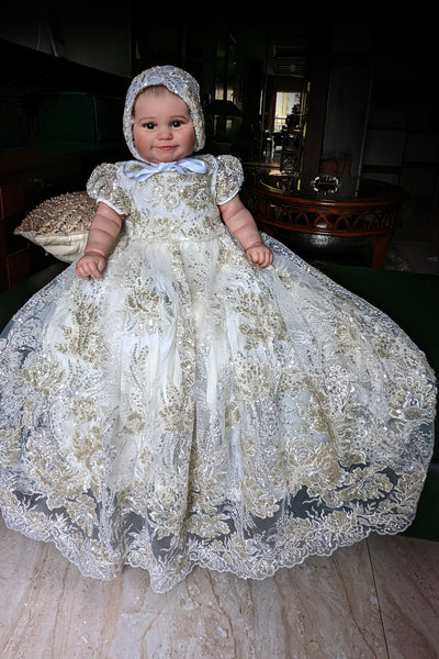 Couture Handmade Baby Christening Baptism Heirloom Gown