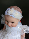 Couture Handmade Sequined Lace Tulle Christening Baptism Gown