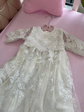 Mila Hand Crafted Beaded Lace Baptismal Gown | Blush Kids