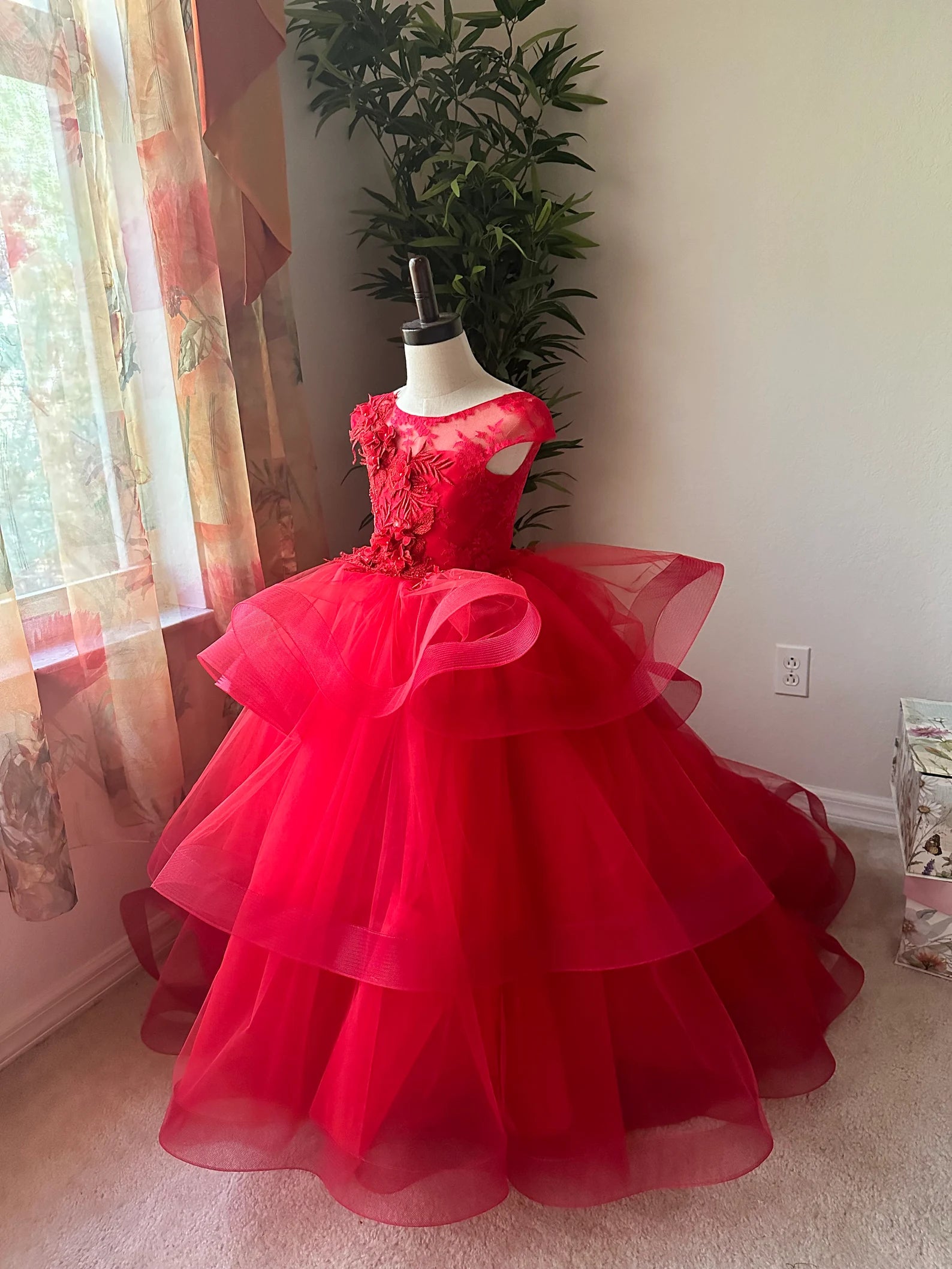 Girls Ivory Birthday Wedding Party Pageant Flower Girl Communion Lace Dress