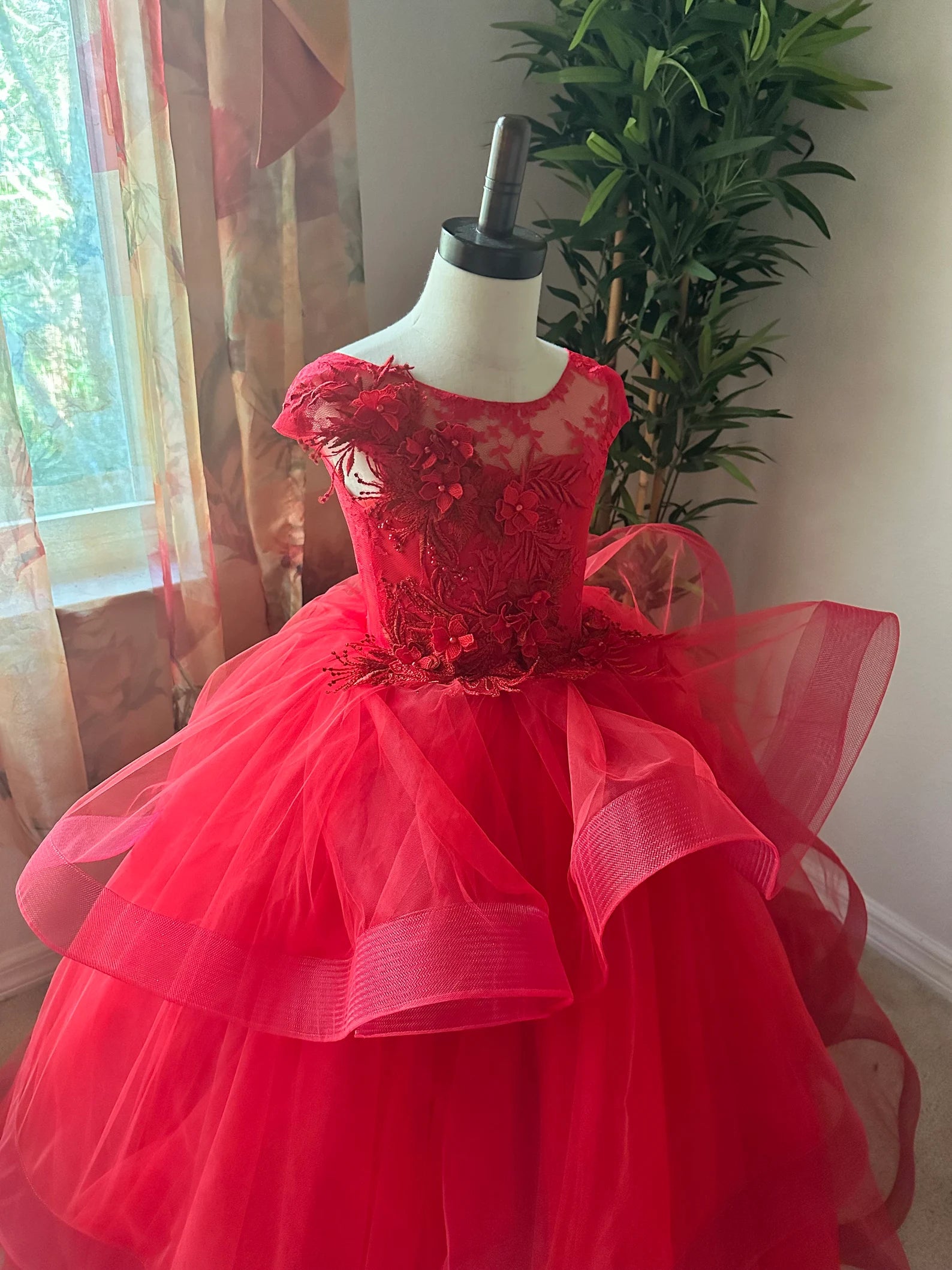 Girls Ivory Birthday Wedding Party Pageant Flower Girl Communion Lace Dress