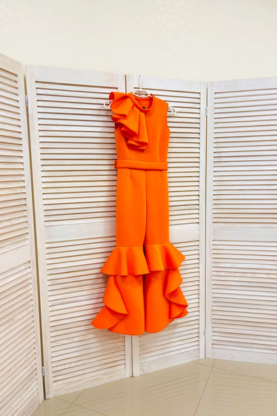 Girls Pageant Interview Jumpsuit | Ruffle Fun Fashion