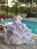 Custom Couture Princess 3D Floral Wedding Flower Girl Special Occasion Dress