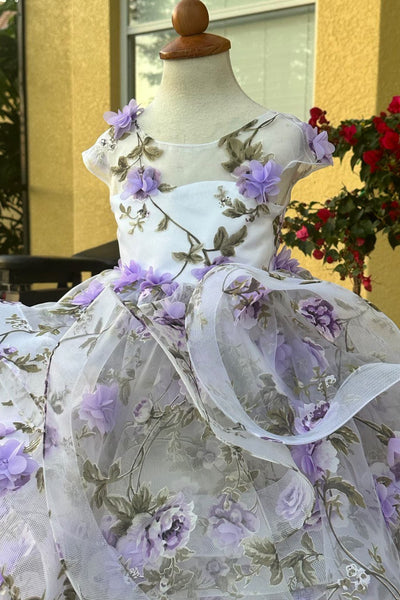 Custom Couture Princess 3D Floral Wedding Flower Girl Special Occasion Dress