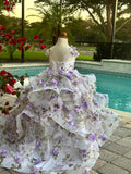 Custom Couture Princess 3D Floral Wedding Flower Girl Special Occasion Dress