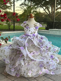 Custom Couture Princess 3D Floral Wedding Flower Girl Special Occasion Dress
