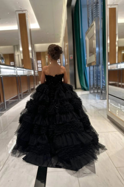 Custom Couture Girls Wedding Party Special Occasion Satin Tulle Lace Gown