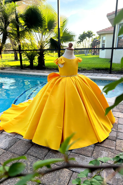 Satin Communion Flower Girl Pageant Special Occasion Baby Baptism Dress