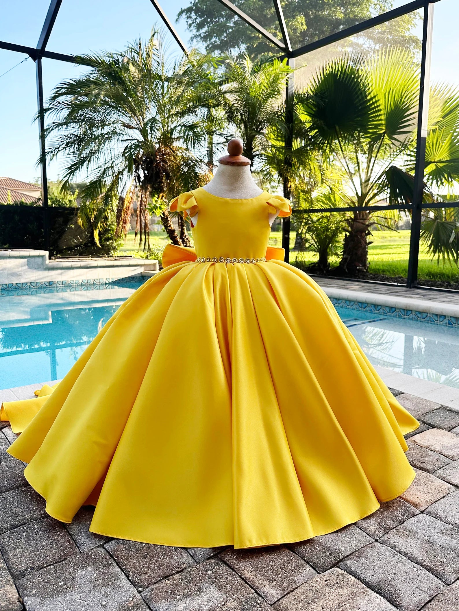 Satin Communion Flower Girl Pageant Special Occasion Baby Baptism Dress