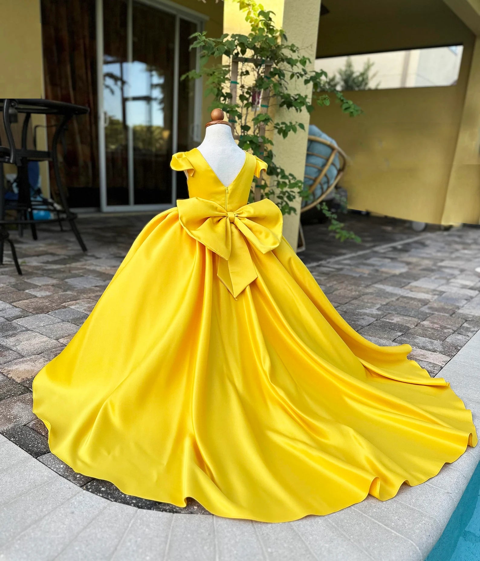 Satin Communion Flower Girl Pageant Special Occasion Baby Baptism Dress