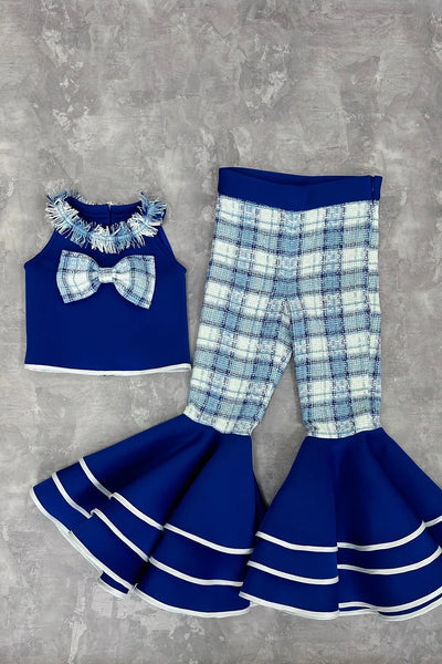 Girls Tweed Bell Bottom Pageant Outfit | Signature Designer
