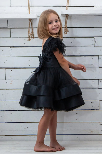 Mallory Girls Special Occasion Satin Tulle Dress