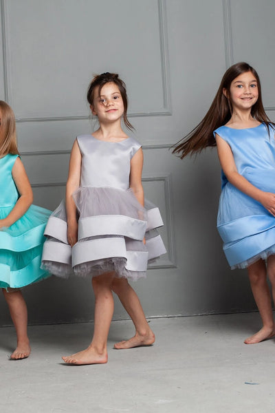 Mallory Girls Special Occasion Satin Tulle Dress