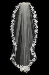 The Giselle Floral Lace Communion Veil