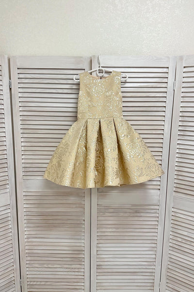 Girls Brocade Pageant Interview Dress | Signature Designer