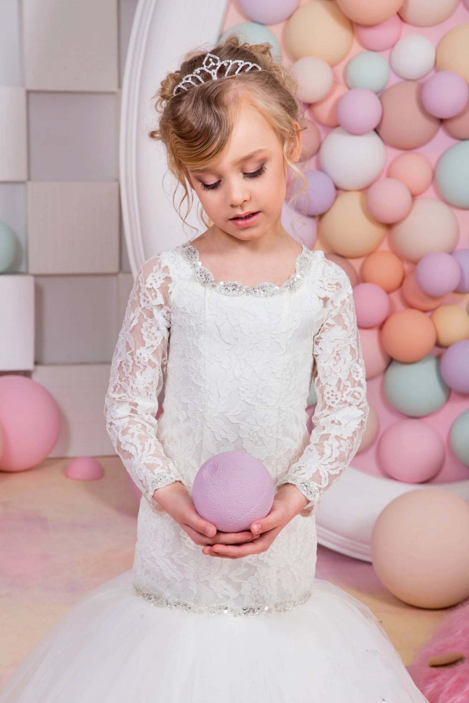 Stunning Couture Junior Bride Mermaid Wedding Flower Girl Party Dress