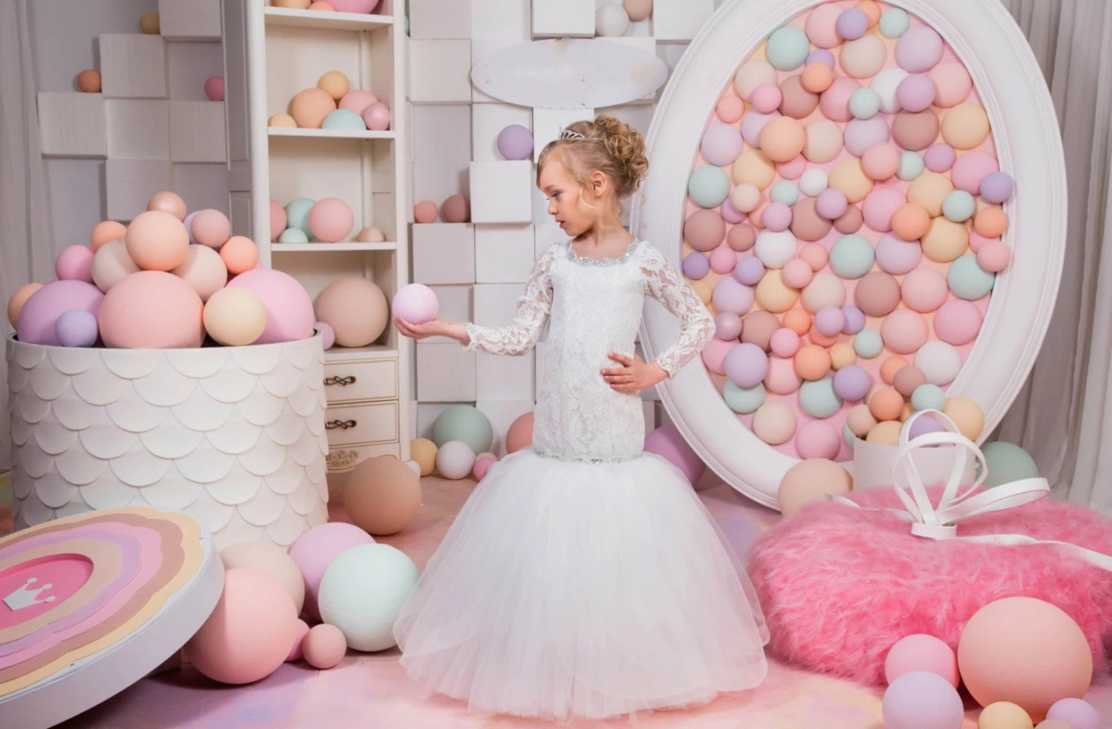 Stunning Couture Junior Bride Mermaid Wedding Flower Girl Party Dress