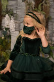 Girls Special Occasion Short Velvet Tulle Pageant Holiday Party Dress