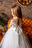 Gorgeous Satin Lace Tulle Flower Girl Wedding Party Communion Dress