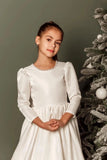 Taliah First Communion Satin Gown | Blush Kids