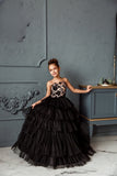 Girls Stunning Lace Tulle Special Occasion Pageant Party Floor Length Dress
