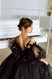 Girls Black Pageant Wedding Party Special Occasion Sequin Tulle Satin Dress