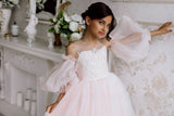 Elora Flower Girl Satin Tulle Dress | Blush Kids