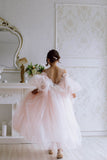 Elora Flower Girl Satin Tulle Dress | Blush Kids