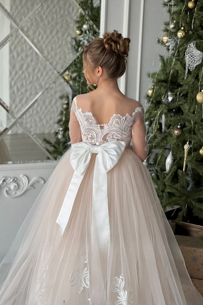 Gorgeous Wedding Flower Girl Special Occasion Party Lace Tulle Gown