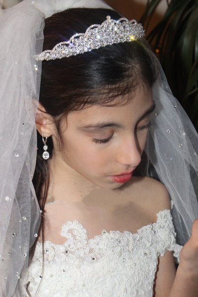 First Communion Tiara With Swarovski Crystals