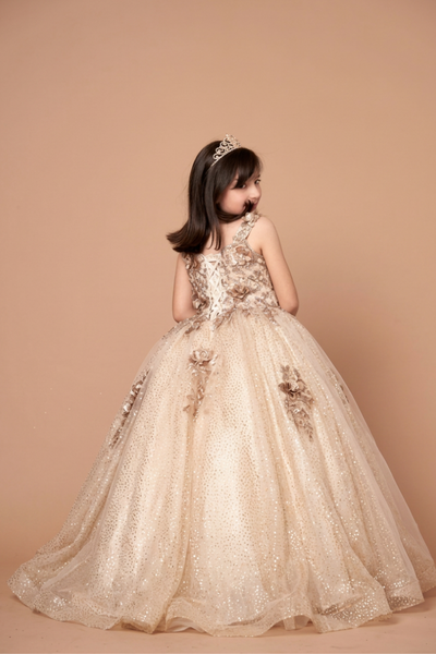 Lilac Girls Pageant Dress Glitter Tulle Ballgown