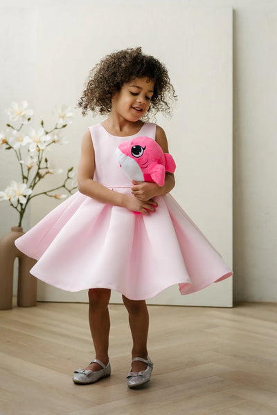 Rosamie Teter Warm Girls Bright Pink Bow Party Dress