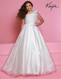 C310 - Sugar Kayne Elegant One Shoulder Girls Pageant Gown