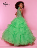 Ruffled Princess Pageant Ball Gown - Sugar Kayne Girls | Blush Kids