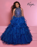 Ruffled Princess Pageant Ball Gown - Sugar Kayne Girls | Blush Kids