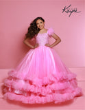Tulle Pageant Ball Gown - Sugar Kayne C327 Girls Dress | Blush Kids Luxury Couture