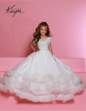 Tulle Pageant Ball Gown - Sugar Kayne C327 Girls Dress | Blush Kids Luxury Couture