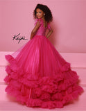 Tulle Pageant Ball Gown - Sugar Kayne C327 Girls Dress | Blush Kids Luxury Couture
