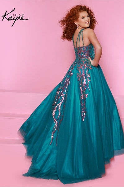 Sugar Kayne Jade Girls Pageant Dress – Sequin Ball Gown