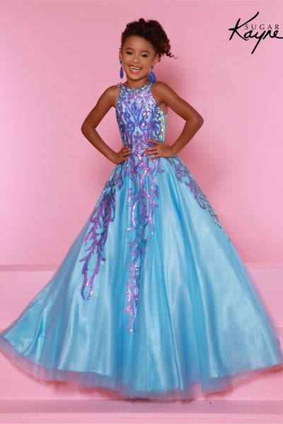 Sugar Kayne Jade Girls Pageant Dress – Sequin Ball Gown