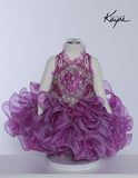 Sugar Kayne "Periwinkle Princess" Girls Pageant Cupcake Dress – Sparkling Ruffle Skirt