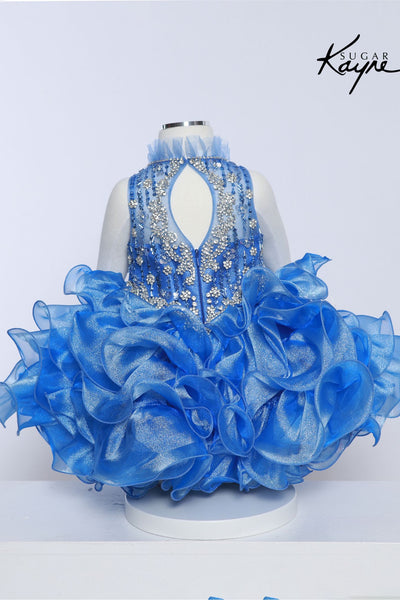 Sugar Kayne "Periwinkle Princess" Girls Pageant Cupcake Dress – Sparkling Ruffle Skirt