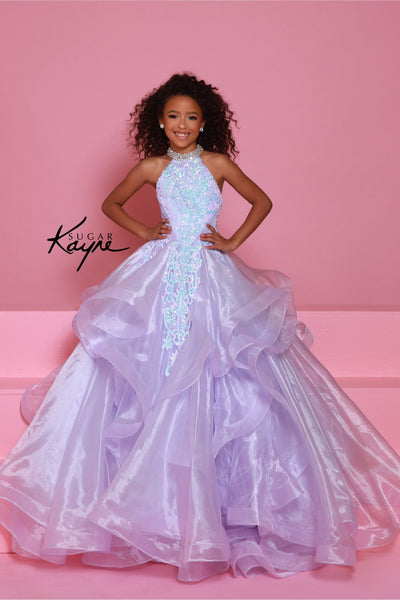 Dreamy Lilac Ball Gown for Girls – Sugar Kayne Special Dress
