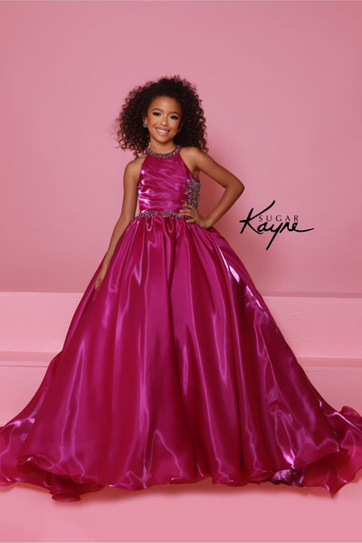 Elegant Ice-Blue Pageant Dress – Sugar Kayne Gown