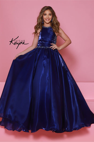 Elegant Ice-Blue Pageant Dress – Sugar Kayne Gown