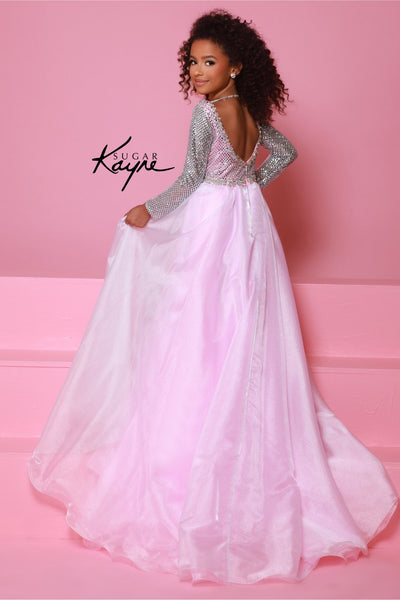 Stylish Girls’ Pageant Romper – Sugar Kayne High-Low Gown