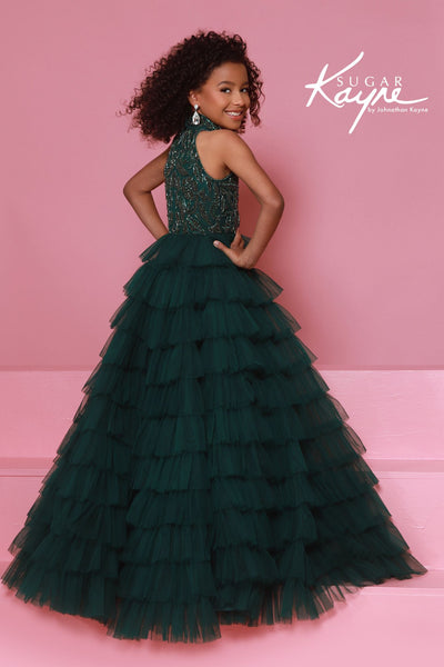 Sugar Kayne Pink Ruffle Pageant Dress for Girls