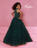 Sugar Kayne Pink Ruffle Pageant Dress for Girls