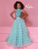 Sugar Kayne Pink Ruffle Pageant Dress for Girls